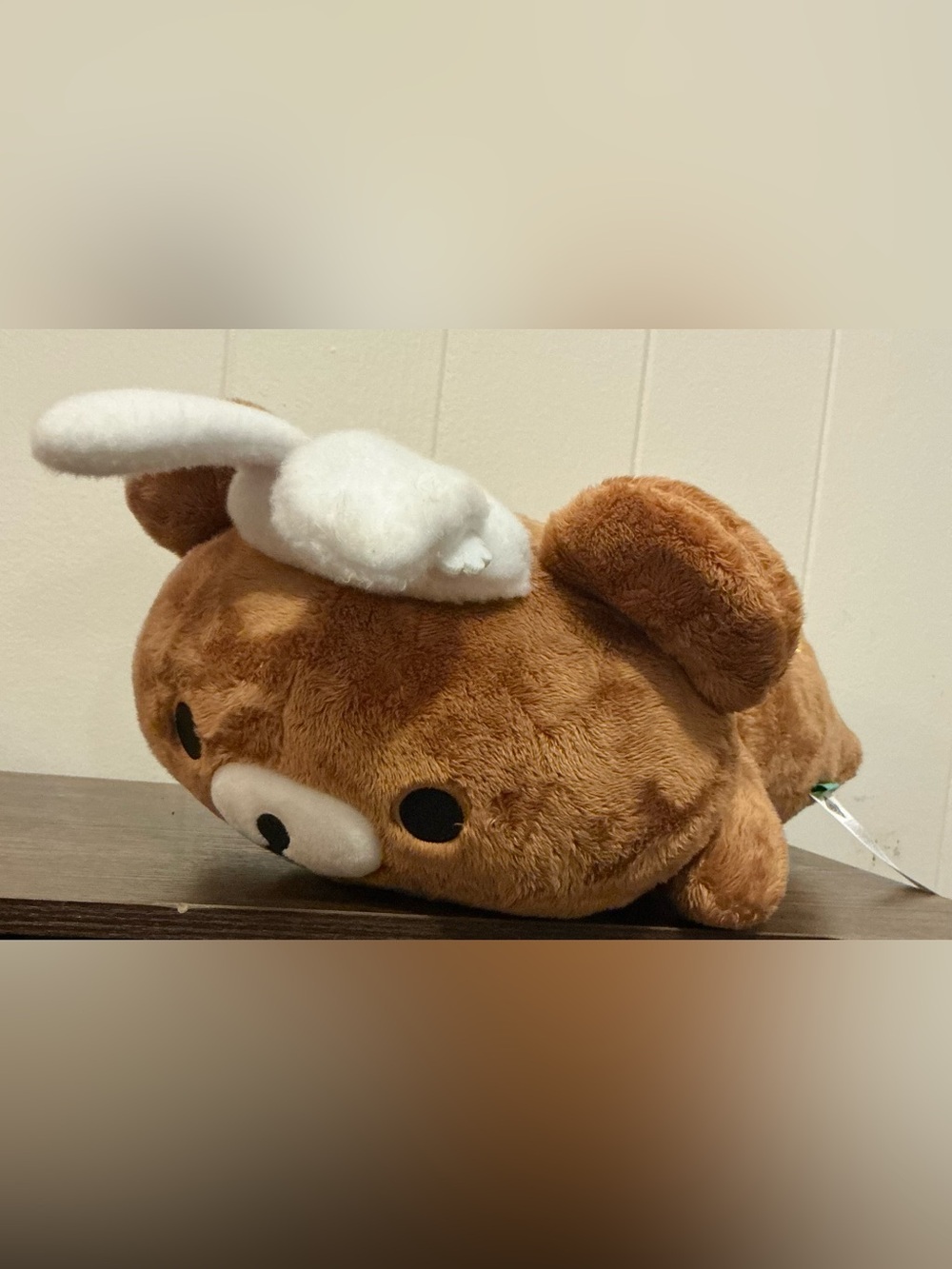A Large San-X Chairoikoguma 16" Layflat Bunny Plush Round 1 Stuffed Bear Toy